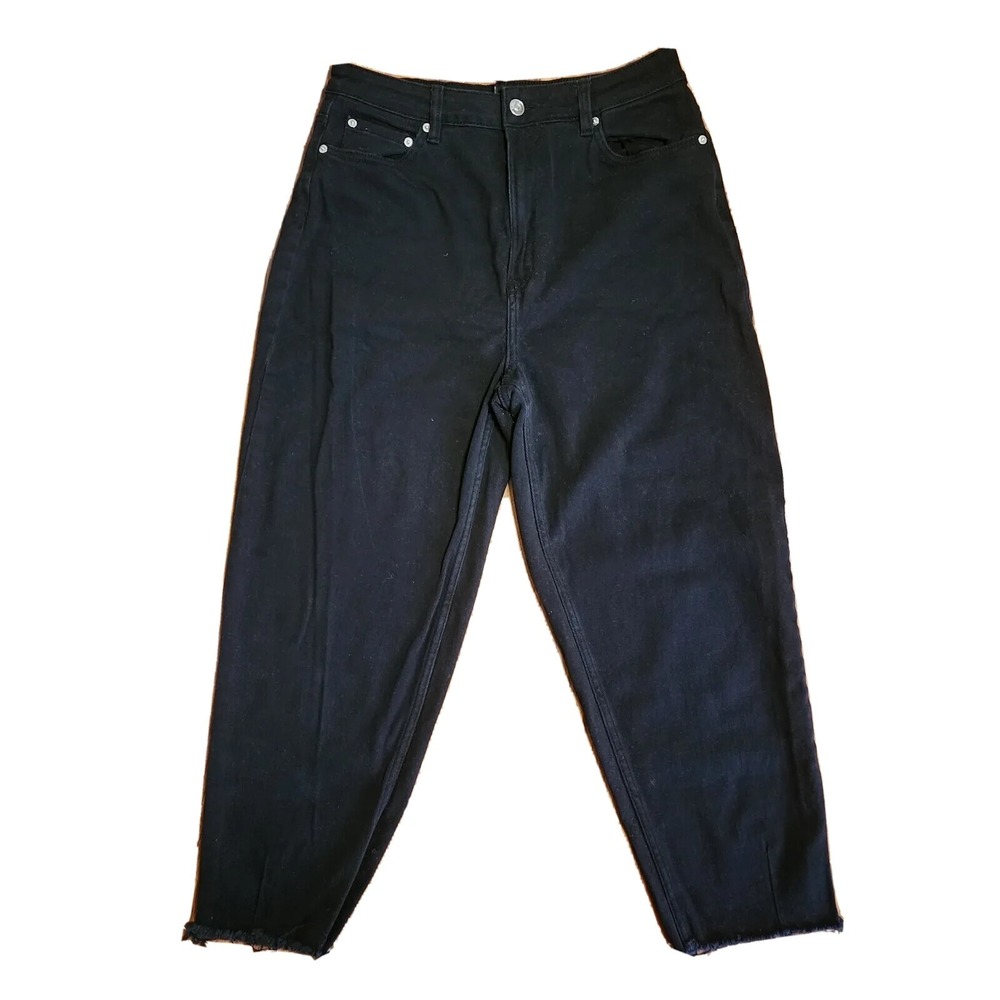 Divided Jeans‎ Womens Size 10 Black Cutoff Denim with Pockets Minimalist